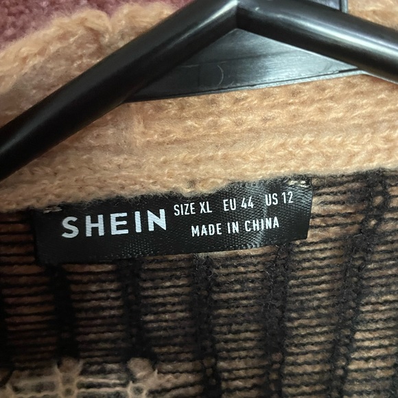 SHEIN Black and Tan Leopard Cardigan - Picture 2 of 3